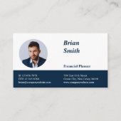 Beruflicher Finanzplaner Blue Business Card Treuekarte (Vorderseite)