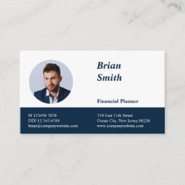 Beruflicher Finanzplaner Blue Business Card Treuekarte