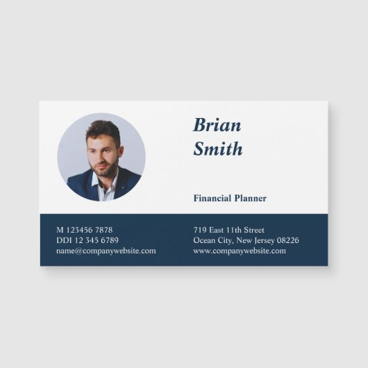 Beruflicher Finanzplaner BusinessCard-Magnet Magnetkarte (Vorderseite)