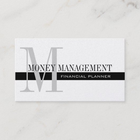 Beruflicher Finanzplaner Silver Black Visitenkarte (Vorderseite)