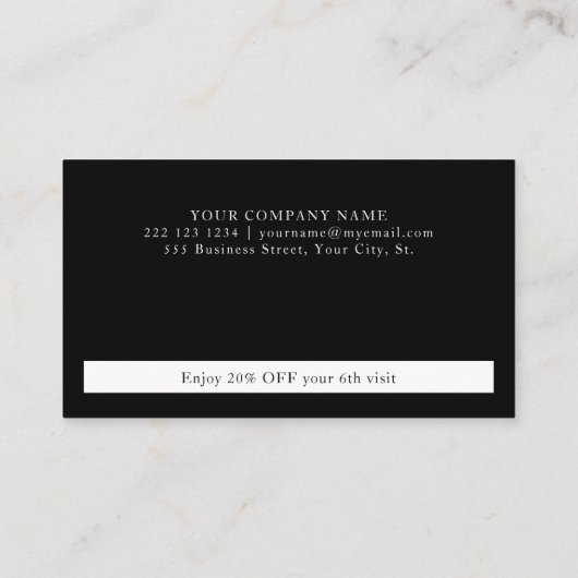 Beruflicher Firmenlogos Treuekarte (Rückseite)