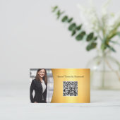 Beruflicher Flare-Gold-Code für Foto QR Visitenkarte (Stehend Vorderseite)