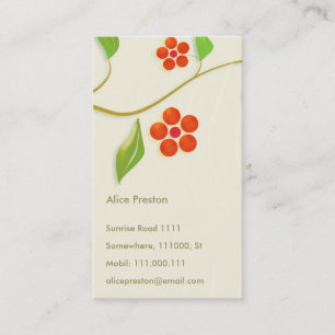 Beruflicher Florist Visitenkarte