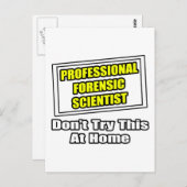 Beruflicher Forensiker .. Joke Postkarte (Vorne/Hinten)