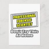 Beruflicher Forensiker .. Joke Postkarte (Vorderseite)