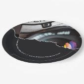 Beruflicher Fotograf Benutzerdefiniertes Foto Schw Pappteller (Schrägansicht)