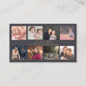 Beruflicher Fotograf dunkel - 8 Foto Design Visitenkarte (Vorderseite)