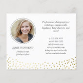 Beruflicher Fotograf in Gold Dots Collage Flyer (Hinten)