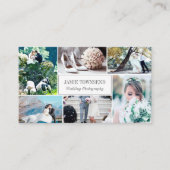 Beruflicher Fotograf in Gold Dots Collage Visitenkarte (Vorderseite)