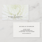 Beruflicher Fotograf mit elegantem White Overlay Visitenkarte (Vorne/Hinten)