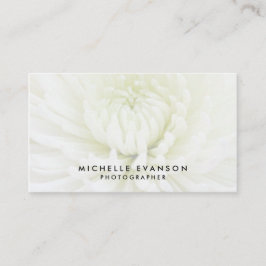 Beruflicher Fotograf mit elegantem White Overlay Visitenkarte