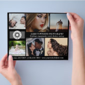 Beruflicher Fotograf mit Schwarz-Fotocollage-Logo Flyer (Hand)