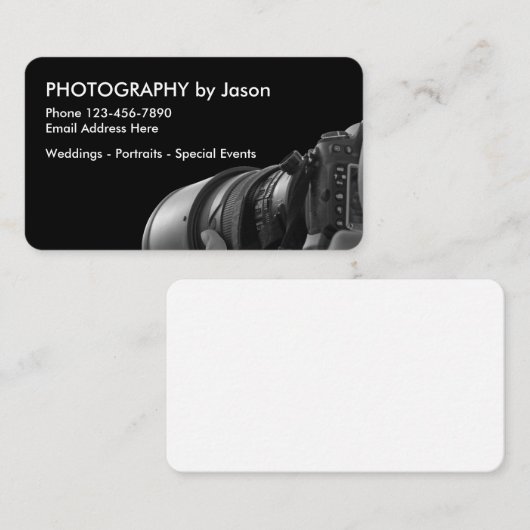 Beruflicher Fotograf-moderner Entwurf Visitenkarte (Vorne/Hinten)