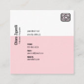 Beruflicher Fotograf Quadratische Visitenkarte (Rückseite)