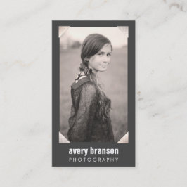 Beruflicher Fotograf Silver Corner Fotokarte Visitenkarte
