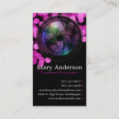 Beruflicher Fotograf-vertikale Geschäfts-Karte b Visitenkarte (Rückseite)