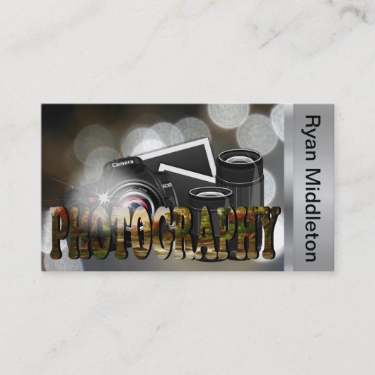 Beruflicher Fotograf Visitenkarte (Vorderseite)