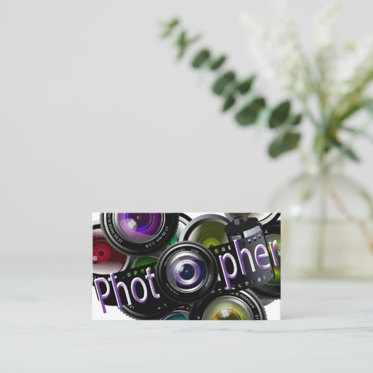 Beruflicher Fotograf Visitenkarte (Stehend Vorderseite)