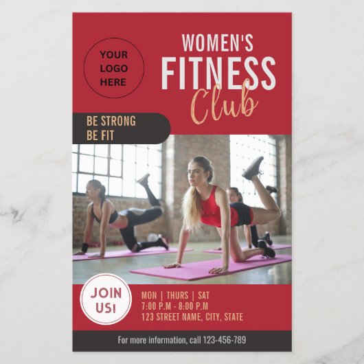 Beruflicher Frauenclub Fitness Flyer (Vorne)