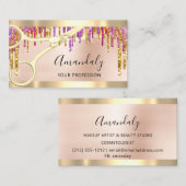 Beruflicher Friseur Coiffeur Schere Rose VIP Visitenkarte (Vorne/Hinten)