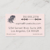 Beruflicher Friseur Horizontal Doppelseitig Visitenkarte (Rückseite)