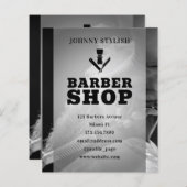 Beruflicher Friseur mit Logo-Flyer (Vorne/Hinten)