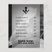 Beruflicher Friseur mit Logo-Flyer (Rückseite)