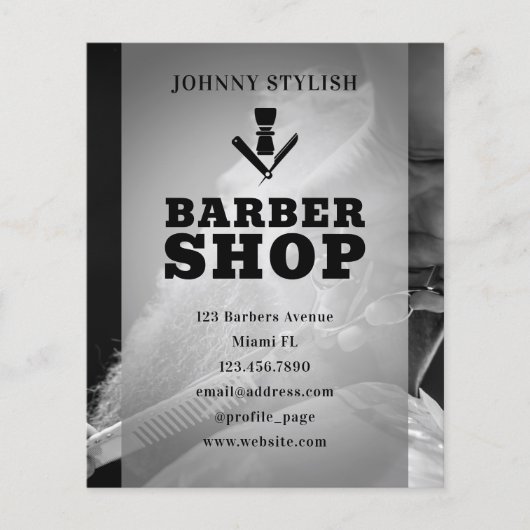 Beruflicher Friseur mit Logo-Flyer (Vorderseite)