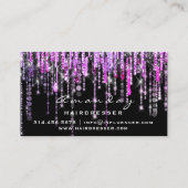 Beruflicher Friseur Schönheitssalon Hot Pink Visitenkarte (Rückseite)