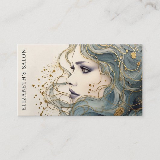 Beruflicher Friseur Schönheitssalon Visitenkarte (Vorderseite)