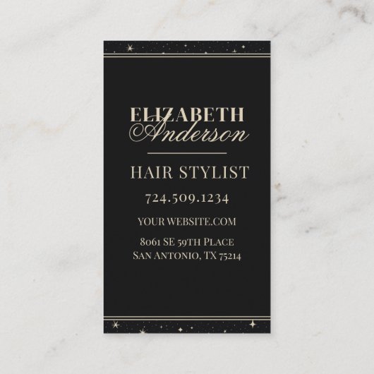 Beruflicher Friseur Schönheitssalon Visitenkarte (Rückseite)