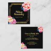 Beruflicher Friseursalon Quadratische Visitenkarte (Vorne/Hinten)