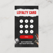 Beruflicher Friseursalon Treuekarte (Rückseite)