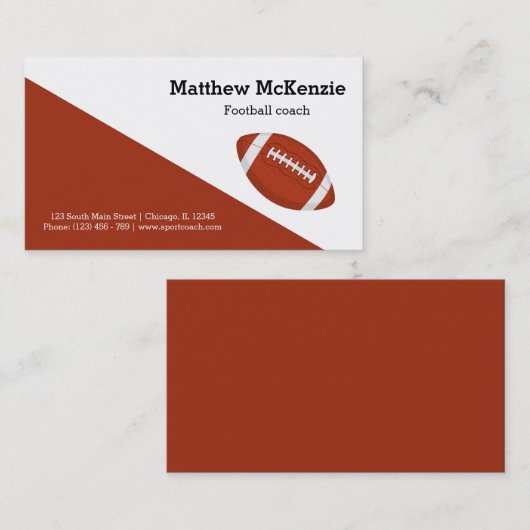 Beruflicher Fußballtrainer Visitenkarte (Vorne/Hinten)