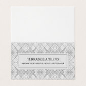 Beruflicher Fußboden und Anhänger Visitenkarten (Außenseite Aufgefaltet)