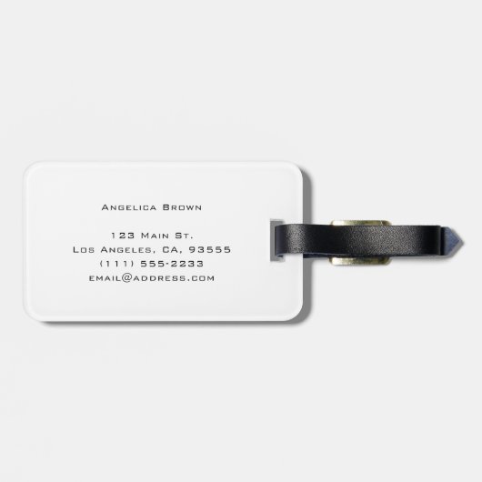 Beruflicher Gepäckträger mit Ledergurt Gepäckanhänger (Rückseite horizontal)