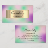 Beruflicher Gerahmter Holograph Smoky Lila Pink Visitenkarte (Vorne/Hinten)