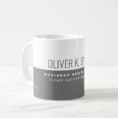 Beruflicher (geschäftlicher) halbgrauer, halbweiße kaffeetasse (Vorderseite Links)