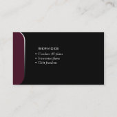 Beruflicher Geschäfts-Karten-Finanzplaner Visitenkarte (Rückseite)