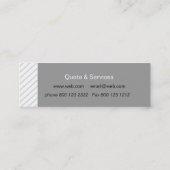 Beruflicher geschliffener kleinster geometrischer  mini visitenkarte (Rückseite)