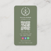 Beruflicher Gesetzesentwurf des Anwalts Visitenkarte (Rückseite)