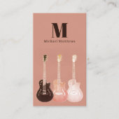 Beruflicher Gitarrenmusiker Custom QR Code Visitenkarte (Vorderseite)