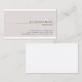 Beruflicher Glamour Design Chic Schlicht Luxus Visitenkarte (Vorne/Hinten)