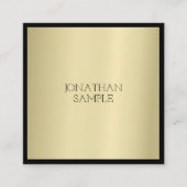 Beruflicher Glamour Gold Elegante Minimalistisch S Quadratische Visitenkarte (Vorderseite)