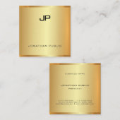 Beruflicher Glamour Imitate Gold Modernes Design Quadratische Visitenkarte (Vorne/Hinten)