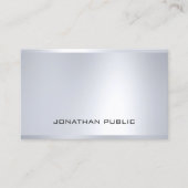 Beruflicher Glamour Silver Modern Visitenkarte (Vorderseite)