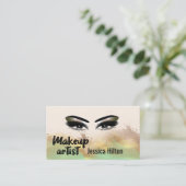 Beruflicher glamouröser Kalligraphie-Makeup-Künstl Visitenkarte (Stehend Vorderseite)