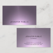 Beruflicher glänzender eleganter lila visitenkarte (Vorne/Hinten)