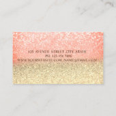 Beruflicher Glitzer Ombre Frame Lotus Visitenkarte (Rückseite)