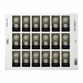 Beruflicher Glitzer-QR-Code Adressaufkleber (Vorne)